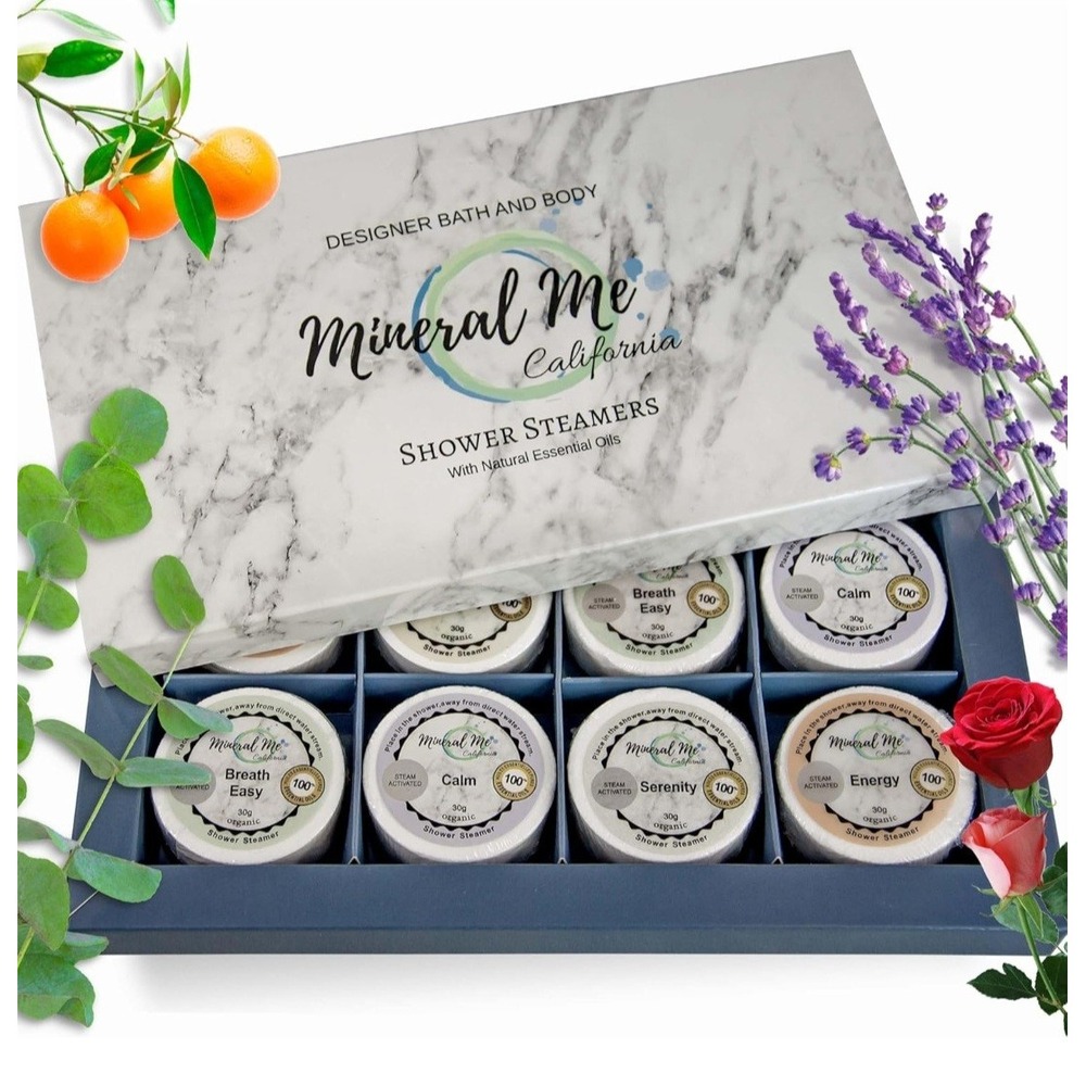 Mineral Me California Shower Steamers with Essential Oils - 6 Count - NIB